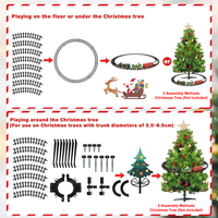 Ensemble de train électrique de Noël avec lumières, sons et suspension d'arbre pour la décoration des fêtes, jouet interactif pour les rassemblements familiaux et les fêtes