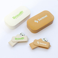 Clé USB en bois ECO 2 Go avec emballage personnalisé et garantie de 2 ans, interface USB 2.0