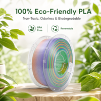 Filament d'imprimante 3D YAFONA YN-P36072 Rainbow PLA 1,75 mm pour imprimantes FDM 200C
