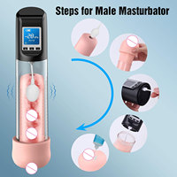 Entrenador de pene, Potenciador de presión negativa masculino, Copa de entrenamiento sensible al estiramiento, Molde inverso eléctrico totalmente automático
