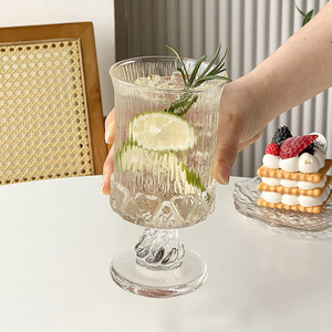Verre à <span class=keywords><strong>vin</strong></span> rouge et whisky sur pied, style cour français, gaufré, avec motif de fruits, idéal pour les jus - Product Image 2