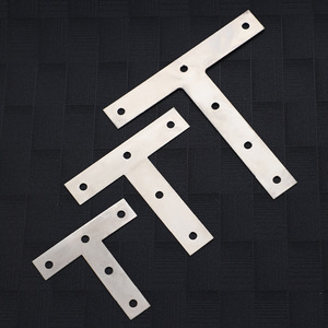 Équerres de connexion en fer de type T et de type L, 5 mm d'épaisseur, nickelées, pour quincaillerie de meubles - Product Image 1