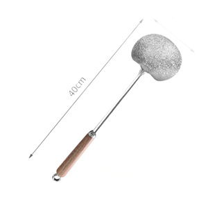 Espátula para wok de titanio puro, 99% puro, resistente al calor, mango de madera de palisandro, utensilio de cocina para freír y revolver - Product Image 5