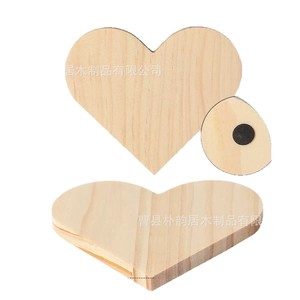 Sous-verres en bois DIY, couleur bois naturel, base carrée et ronde, pour enfants, projet artistique peint à la main - Product Image 4