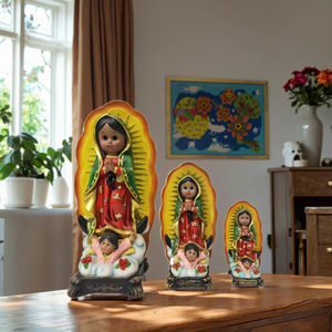 Estatuas de resina decorativas personalizadas al por mayor, esculturas de arte religioso de Lady Guadalupe, <span class=keywords><strong>Virgen</strong></span> del Bebé Mexicano - Product Image 2