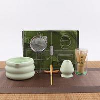 Ensemble cadeau matcha personnalisé OEM ODM avec boîtes d'emballage, fouet en bambou, bol en céramique, kit fouet à matcha