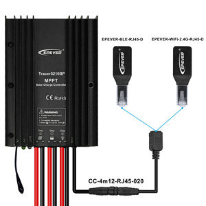 Câble de communication EPEVER CC-4M12-RJ45-020 RS485 RJ45 vers 4LLT pour contrôleur de charge solaire EPEVER Tracer-BP, câble étanche - Product Image 2