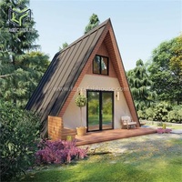 Maison de vacances préfabriquée de luxe moderne en forme de triangle de 20 pieds, installation facile