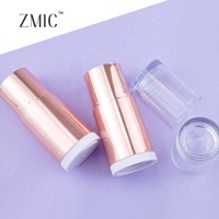 Emballage de luxe pour déodorant en stick, en plastique rond recyclable, pour stick de parfum corporel, contenant métallique vide pour stick de déodorant et sticks d'essence