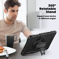 Étui de protection robuste et élégant en TPU et PC noir avec support rotatif pour tablette Tab A9 Plus – Vente en gros depuis la Chine