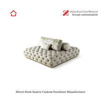 Ensemble de canapés modulaires en tissu personnalisable, style minimaliste et luxueux, design moderne et créatif, éponge haute densité, pieds en laiton