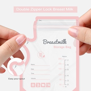 Nuovo Arrivo: Sacchetto per Conservazione Latte Materno 200ML in PET, Doppia Chiusura a Zip, Antiperdita e Riutilizzabile, con Motivo Stampato per Neonati - Product Image 5