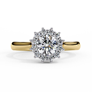 Anillo de Compromiso de Diamante Cultivado en Laboratorio con Corte Brillante en Oro Sólido de 18K para Mujer, Certificado IGI, Chapado en Rodio, Color Blanco D, VBR - Product Image 5