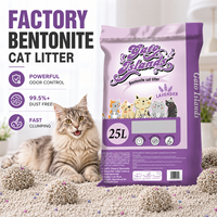 Litière pour chat en bentonite en vrac, écologique, sans poussière, anti-odeur, 25L 20kg, approvisionnement OEM