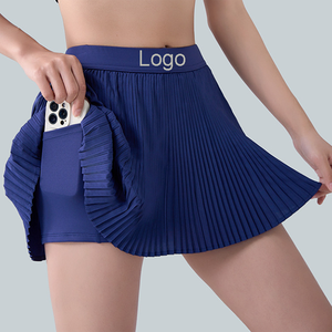 Jupe-short plissée de sport à séchage rapide pour femme, taille haute, avec poche latérale pour téléphone portable, idéale pour le tennis, le pickleball et le golf - Product Image 1