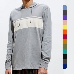 Sweat à capuche à manches longues pour hommes Logo OEM Printemps Décontracté Streetwear Chaîne de poche Bloc de couleur personnalisé Sweat à capuche à manches longues - Product Image 1