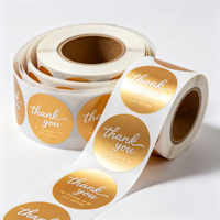 Autocollants ronds personnalisés en PVC vinyle adhésif imperméable, impression de logo, rouleau d'autocollants