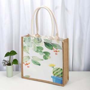 Bolsa de Compras de Yute con Cierre y Logotipo, de Cáñamo y Algodón Orgánico, Gran Capacidad, Color Negro - Product Image 6