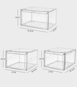 Lavinia Transparent Shoe <strong>Box</strong> Thickened Shoes Organizers Plastic Fold Dustproof <strong>Storage</strong> <strong>Box</strong> <strong>Stackable</strong> Various Styles - Product Image 5