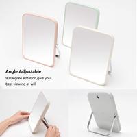 Support pliable portable de voyage CF 8 pouces 90 ° Miroir de maquillage rotatif et réglable à suspendre pour table, bureau, douche ou rasage