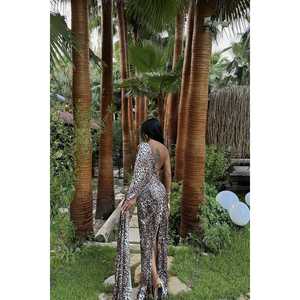 Vestido de Noche de Lujo PARDUS, Vestido de Gala Romántico de Satén, Corte Imperio, Línea A, con Abertura, de Poliéster, Largo hasta el Suelo, para Fiesta o Boda, Disponible en Tallas XS a XL - Product Image 2