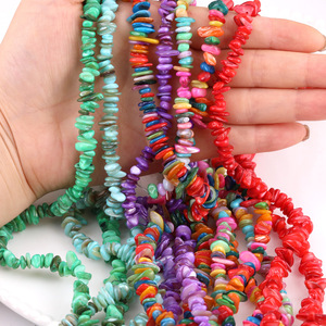 Cuentas de piedras irregulares multicolor, chapadas en vidrio, para la fabricación de pulseras, accesorios de joyería DIY - Product Image 3