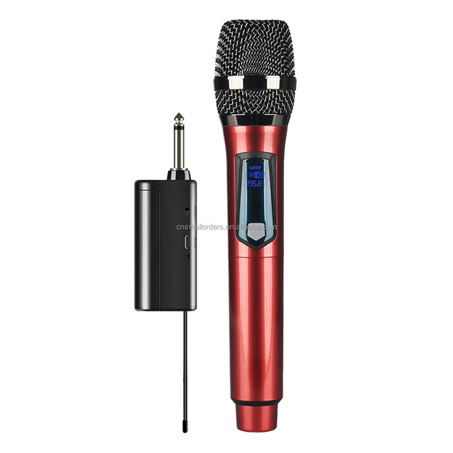 Wholesale Custom UHF Wireless Handheld Microphone Portable Wireless Mic with Receiver for Promotional Gift