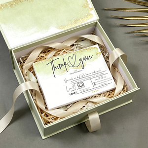 Tarjetas de Agradecimiento con Impresión a Doble Cara, Gruesas, Brillantes, de 300 g/m², con Descuento al por Mayor del 10% para Marcas de Salud y Belleza - Product Image 3