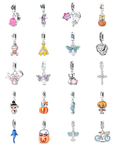 Atractivos Abalorios de Zirconia para la Temporada de Graduación, Diseño de Búho, Libro y Auriculares, Colgantes de Joyería DIY, Chapados en Plata, Forma de Corazón, Unisex - Product Image 2