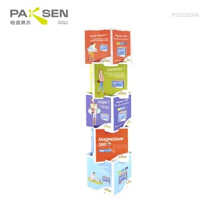 Expositor de Cartón Plegable Tipo Tótem para Publicidad Promocional, Expositor de Cartón Plegable - Product Image 3