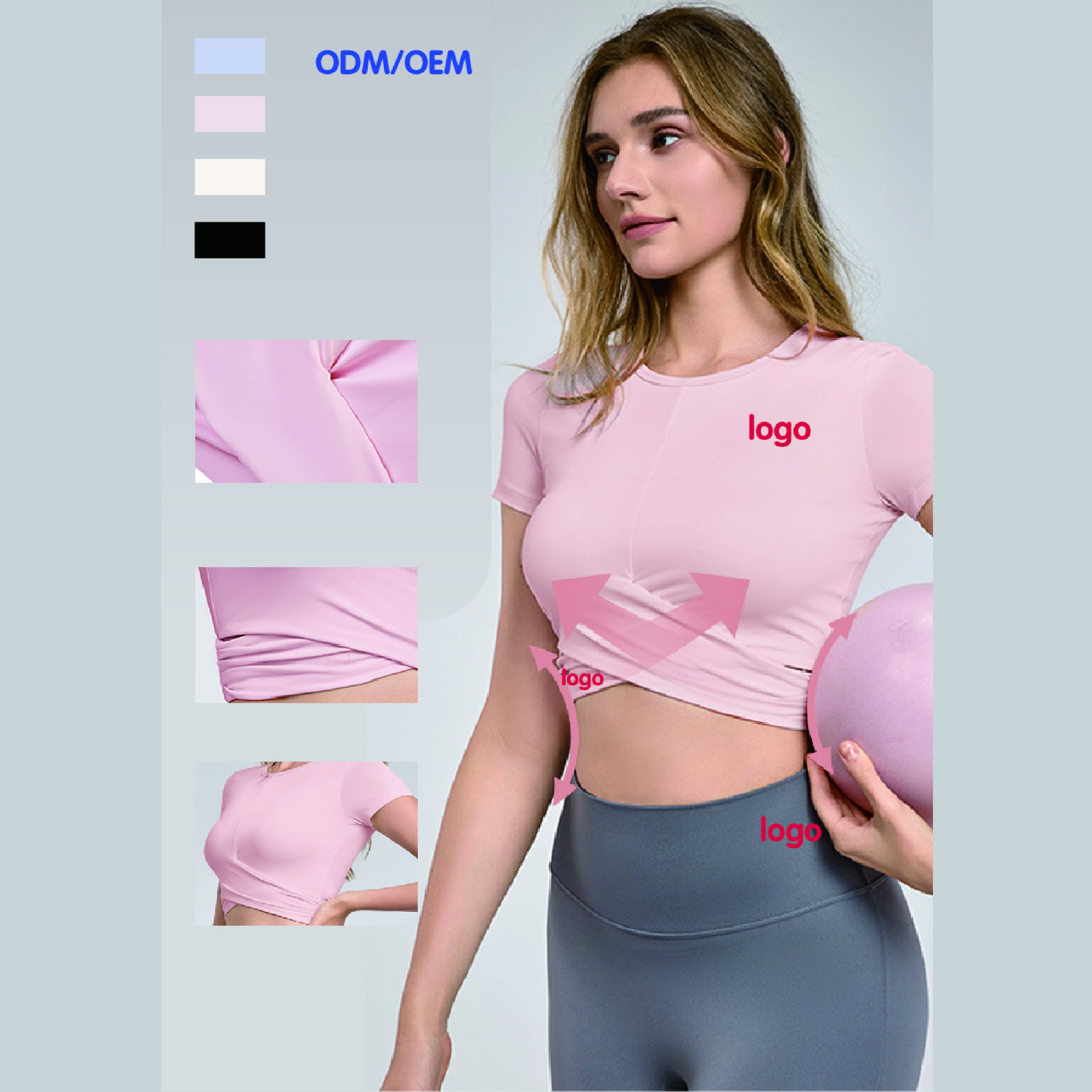 00G-Sophisticated Yoga Short Sleeve Top Slim Fit Flattering Fit Outerwear Ready Versatile for Yoga and Fitness Manufacturer