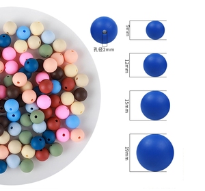 2025 accessoire de bracelet et collier fait main bricolage avec perles en PVC de silicone à trou droit multicolore pour chaînes de téléphone portable - Product Image 6