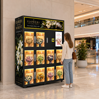 Boutique de fleurs automatisée 24h/24 et 7j/7, vente en gros de fleurs, distributeur automatique de fleurs intelligent européen, réfrigérateur automatique pour fleurs fraîches, distributeur automatique de fleurs à vendre