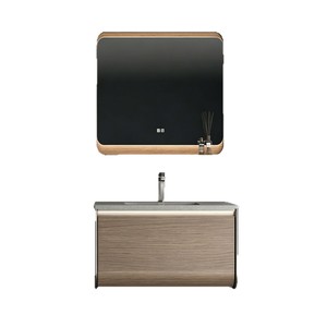 Bokejia Sanitary Ware Modern Bathroom Vanity Stainless Steel Sink With Mirror Light Wall Mounted - Product Image 5