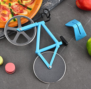 Coupe-<span class=keywords><strong>pizza</strong></span> à roue en acier inoxydable double, écologique, antiadhésif - Product Image 3