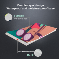 Nouvelle couverture de pique-nique pliable en tissu Oxford épaissi et imperméable avec fermeture éclair (Conception personnalisée MOQ : 500 PIÈCES)