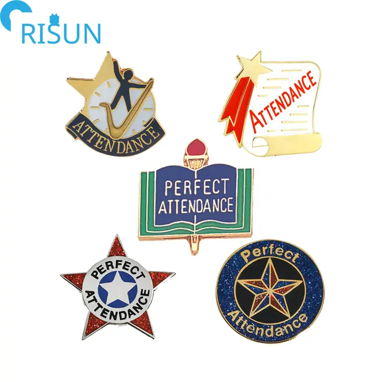 Vente en gros étoile paillettes, épingles de revers en émail, logo personnalisé, bannière de présence, épingle en émail doux et dur, broche d'insigne