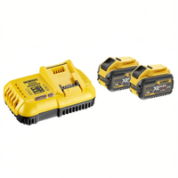 Chargeur de batterie DeWalt 18V avec deux batteries Li-Ion XR Flex 5.0Ah pour outils électriques