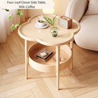 Nouvelle table de chevet moderne avec motif floral créatif, en panneau de particules écologique et durable, pour mobilier de chambre