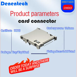 מוצר חדש של Denentech 8 פינים מיקרו SD כרטיס ארוך כרטיס TF מחבר זיכרון במלאי - Product Image 5