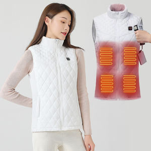 2023 nouveau Design femmes coupe-vent 8 zones chauffé hiver Jaet tissu thermique réglable maison utilisation extérieure fièvre gilet Gilet - Product Image 4