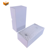 Boîte cadeau en papier vierge en gros, personnalisable avec logo, pour emballage de câble de chargeur de téléphone portable avec insert en papier