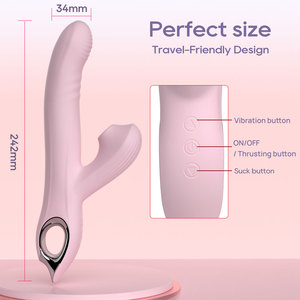 Masajeador de Clítoris 4 en 1 con Succión, Vibrador Erótico Íntimo, Estimulador de Punto G con Cuentas Giratorias, 10 Frecuencias, Juguetes Sexuales para Adultos - Product Image 6