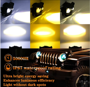 Hệ thống đèn chiếu sáng xe máy thiết kế hình cú mèo 4 đèn LED Zdo1, đèn sương mù, đèn pha phụ 4X4 - Product Image 2