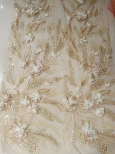 Dp228 pháp Tulle ren vải với handmade 3D hoa thêu Châu Phi sequin cho cô gái váy cưới phù dâu 'trang phục - Product Image 3