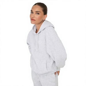 Women's Winter Knitted Pullover Oversized Hoodie Printed Casual Anti-Wrinkle Breathable Quick Dry 100% Cotton Front - Product Image 1