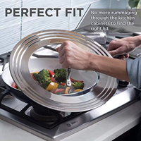 Couvercle universel en acier inoxydable pour casseroles de 7 à 12 pouces-Pièces de rechange pour casseroles et poêles