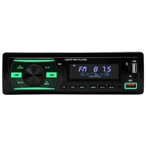 Single Din Auto Radio Stereo Universal Car MP3 Player BT//FM/USB/SD/AUX Color Light 1 Din MP3 Player