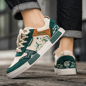 <span class=keywords><strong>Sneakers</strong></span> Graffiti Comode da Uomo Marrone Verde Blu Taglie 39-47 - Product Image 3