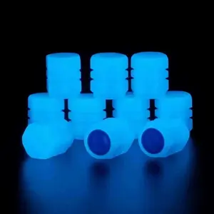4 tapas de neumáticos deportivos universales con válvula luminosa iluminada con Material satinado ajustable, diamantes de imitación brillantes de varios colores - Product Image 5